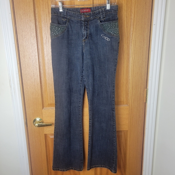 Coco-5 Jean's Bootcut Bling Pockets Sz 29 - Picture 1 of 5